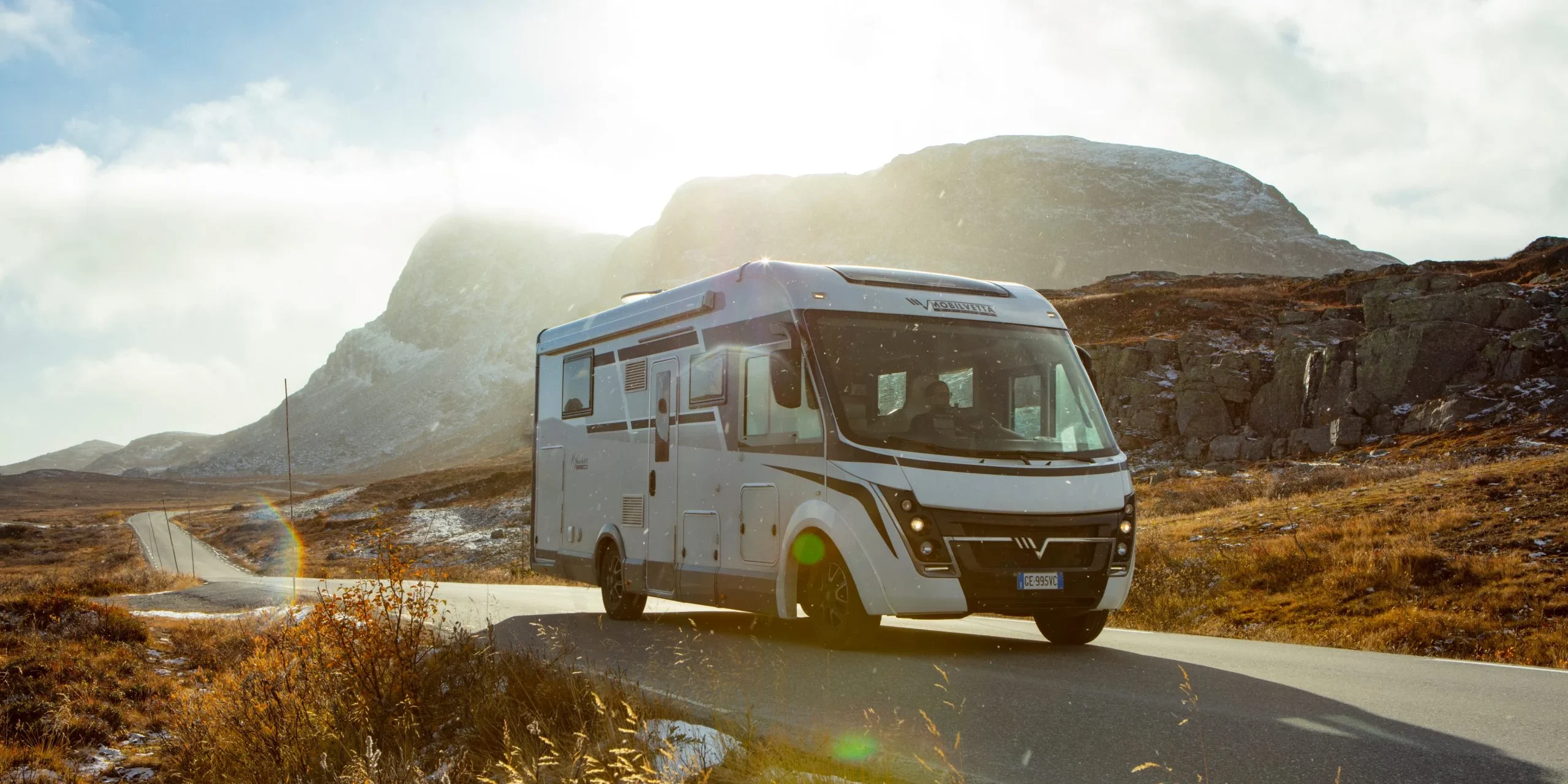 camper van travel in Greece on coastal road